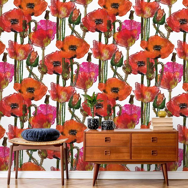 Kök dekoration A Field Of Poppy Flowers - Roll