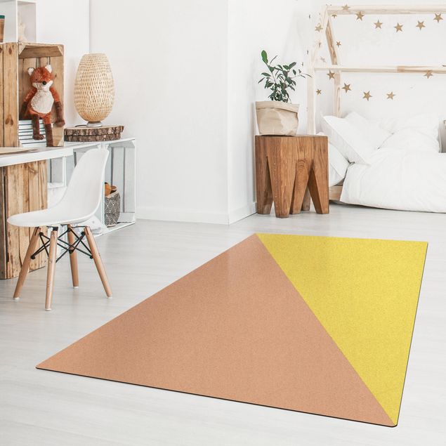 stora mattor Simple Triangle In Yellow