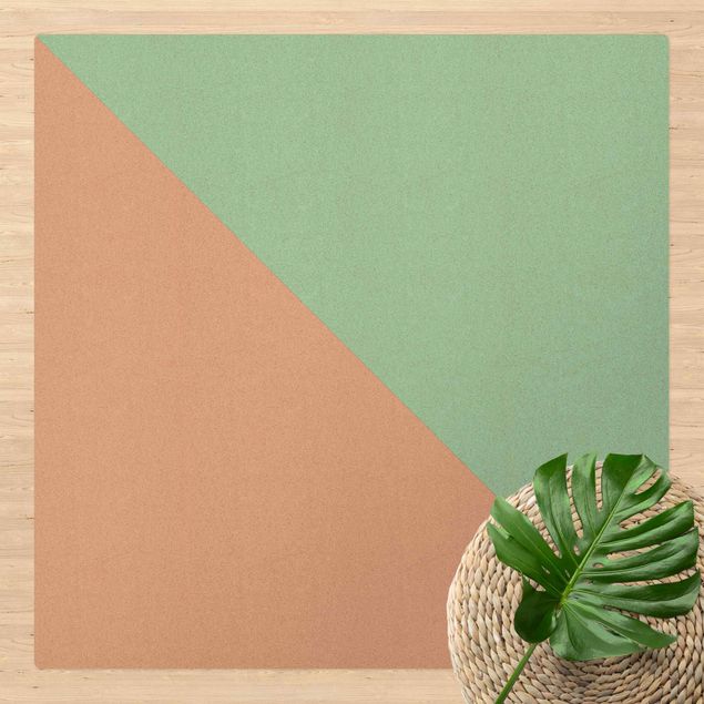 mattor grön Simple Triangle In Mint