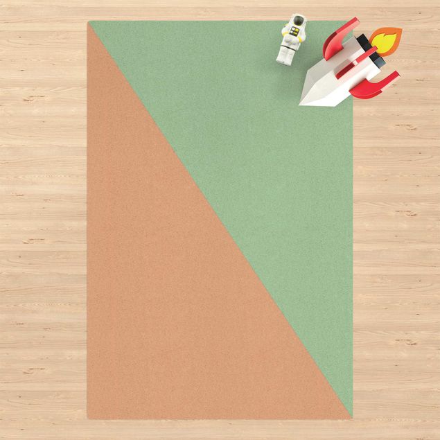 grön matta Simple Triangle In Mint