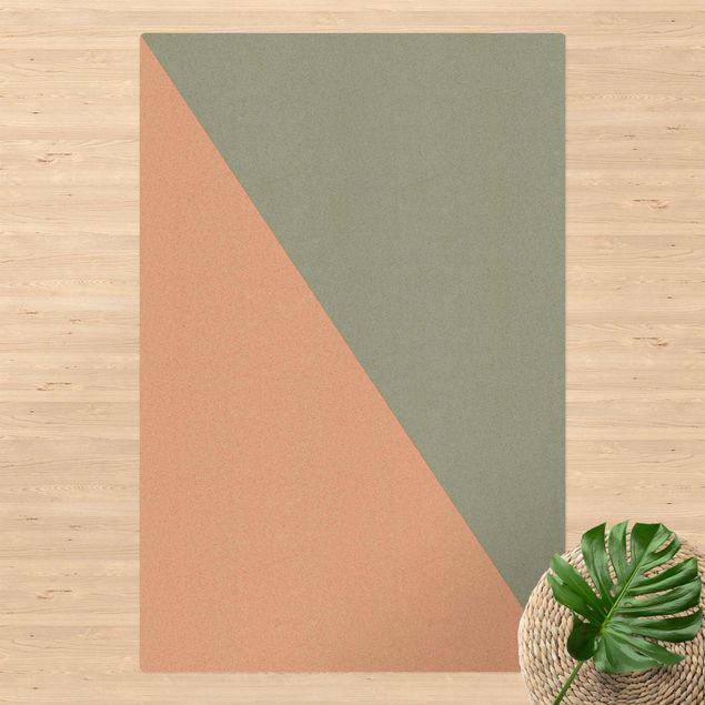 modern matta vardagsrum Simple Triangle In Olive Green