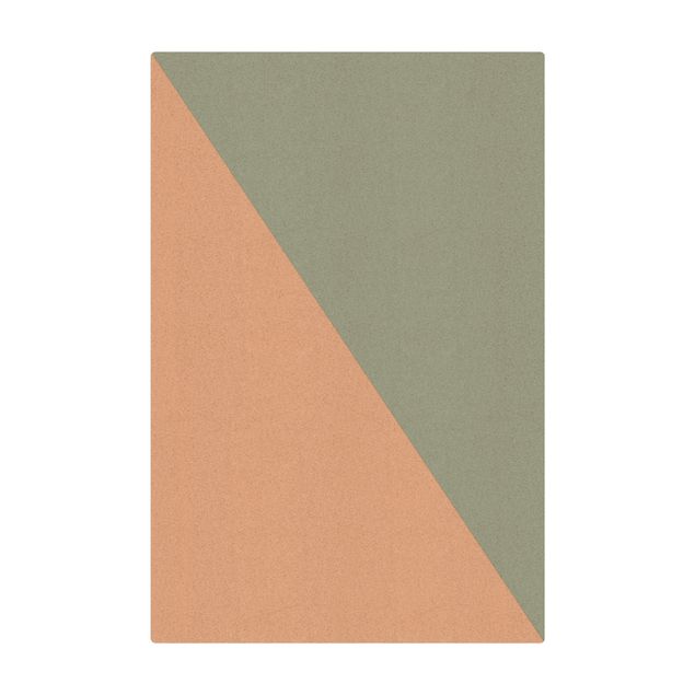 Kork-Teppich - Einfaches Olivgrünes Dreieck - Hochformat 2:3