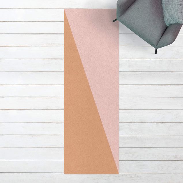 lång hallmatta Simple Triangle In Light Pink