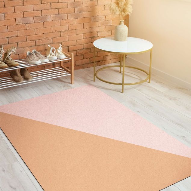 stora mattor Simple Triangle In Light Pink