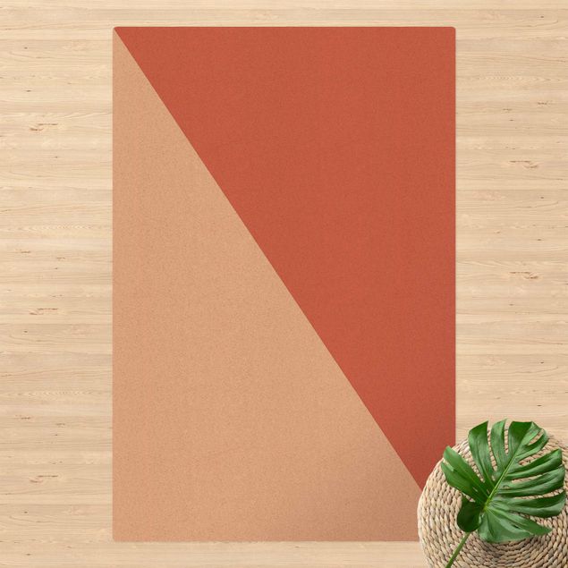 brun matta Simple Triangle In Rusty Red