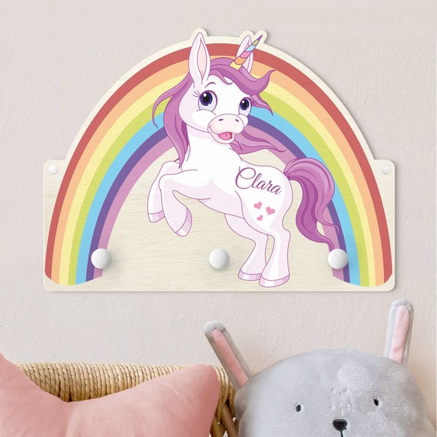 Inredning av barnrum Unicorn Rainbow With Customised Name