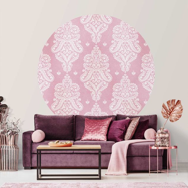 Tapeter dekorationer Strawberry Pink Baroque Pattern