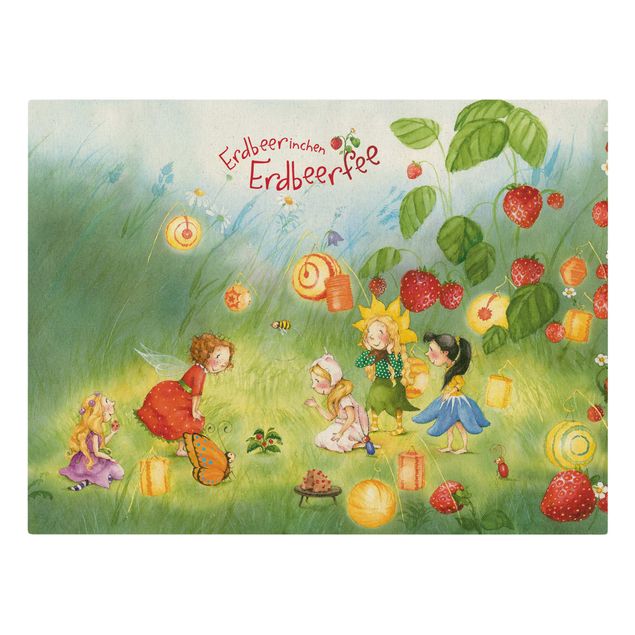 Tavlor älvor Little Strawberry Strawberry Fairy - Lanterns
