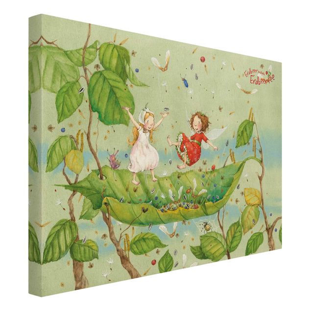 Canvastavlor Little Strawberry Strawberry Fairy - Trampoline