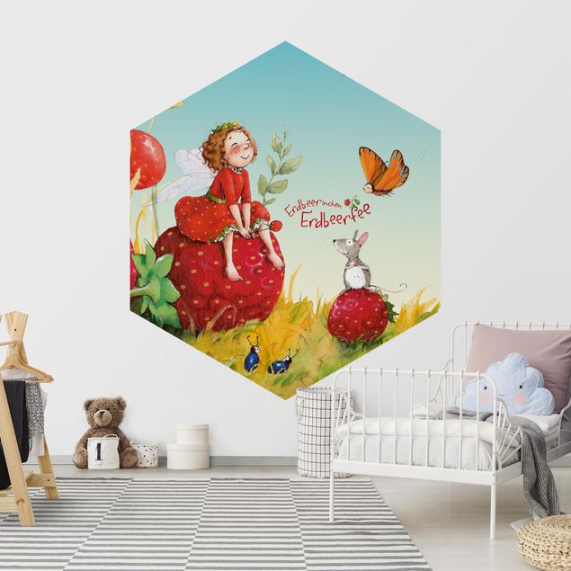 Hexagonala tapeter The Strawberry Fairy - Enchanting