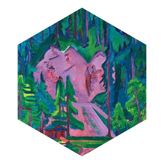 Hexagonala tapeter Ernst Ludwig Kirchner - Quarry At Wildboden