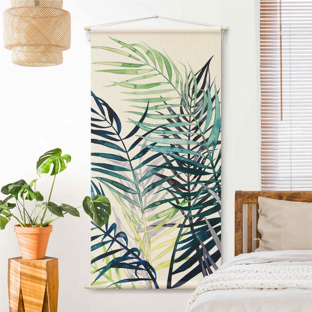 Modern väggbonad Exotic Foliage - Palm Tree