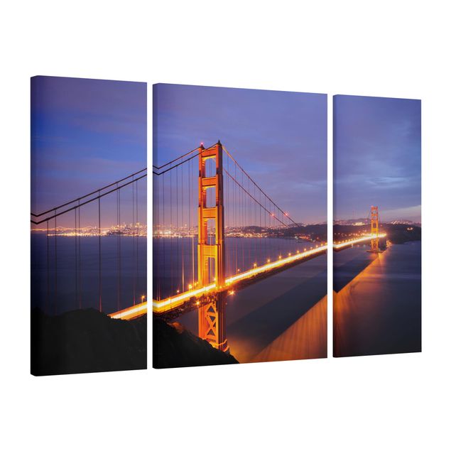Tavlor modernt Golden Gate Bridge At Night