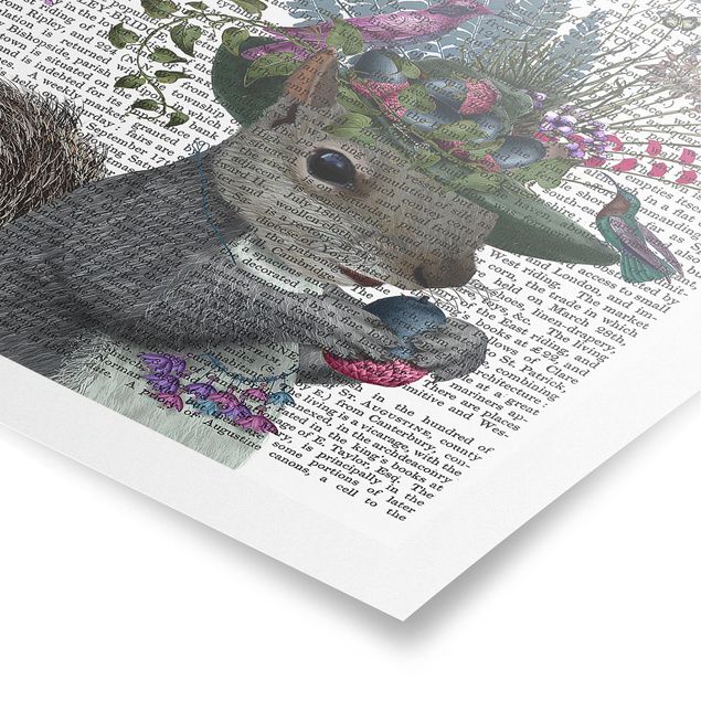 Tavlor färgglada Fowler - Squirrel With Acorns