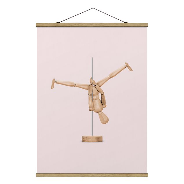 Tavlor modernt Pole Dance With Wooden Figure