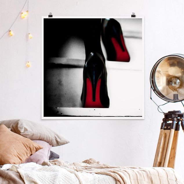 Posters svart och vitt High Heels In Red