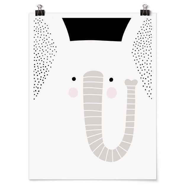 Posters djur Zoo With Patterns - Elephant