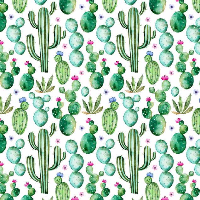 Självhäftande folier Watercolour Cactus