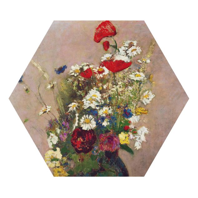 Tavlor blommor Odilon Redon - Flower Vase with Poppies