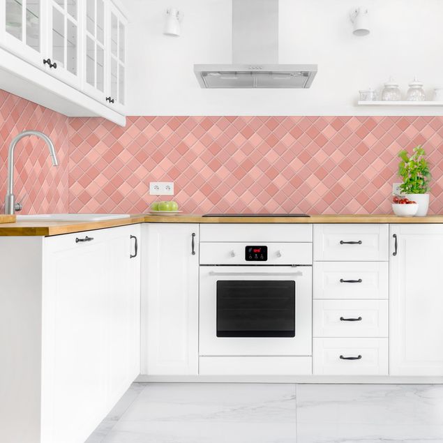 Stänkskydd kök kakeloptik Mosaic Tiles - Antique Pink