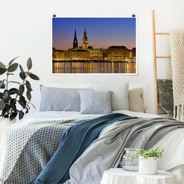Posters arkitektur och skyline Hamburg Panorama