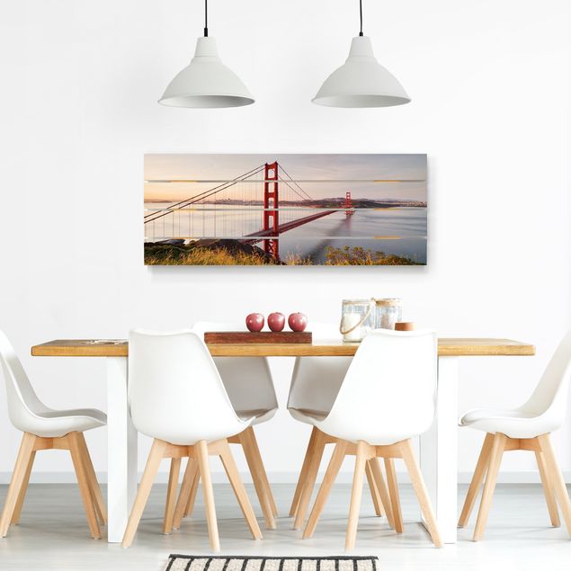 Trätavlor Golden Gate Bridge In San Francisco