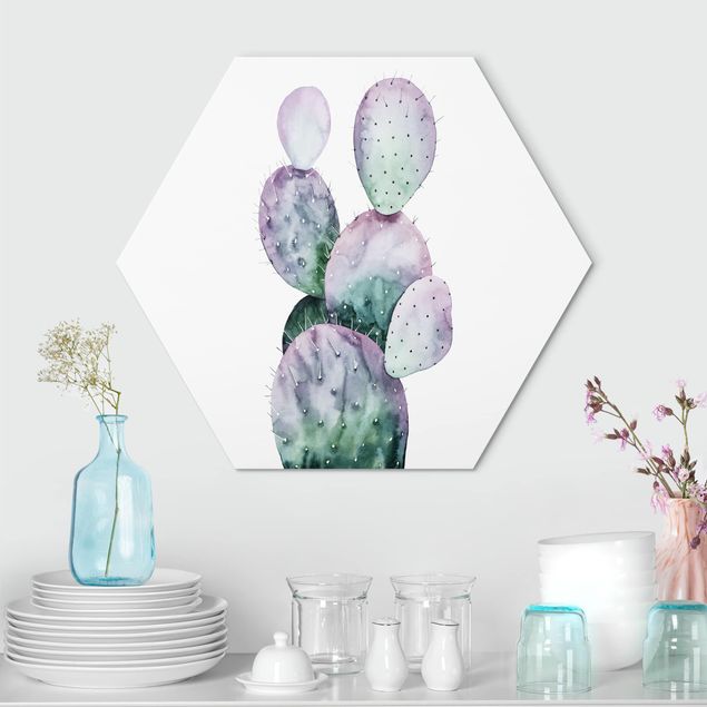 Tavlor blommor Cactus In Purple II