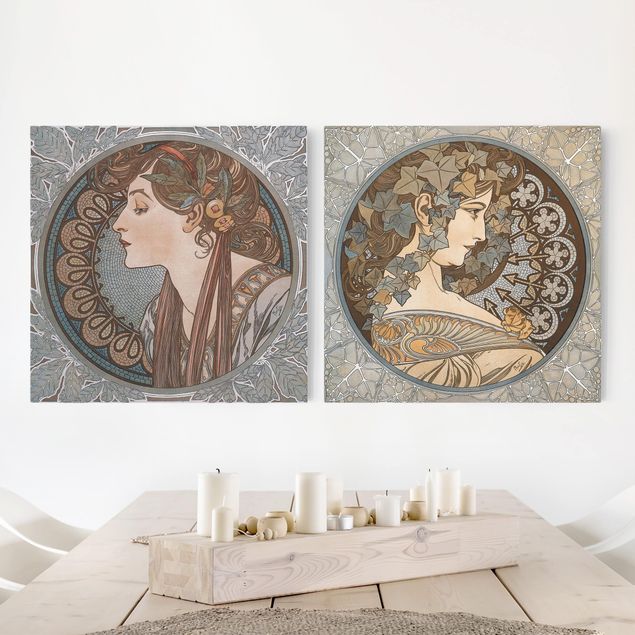 Kök dekoration Alfons Mucha - Helena & Synthia Duo