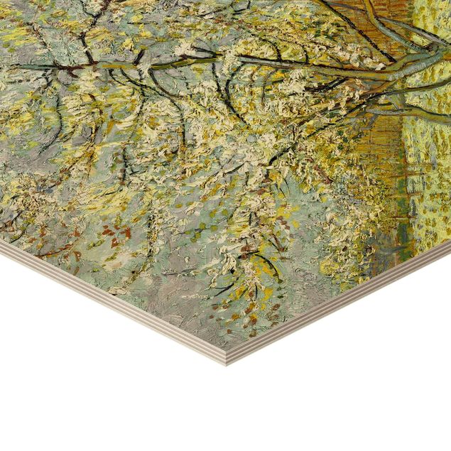 Trätavlor landskap Vincent van Gogh - Flowering Peach Tree