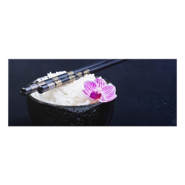 stänkskydd kök glas Rice Bowl With Orchid