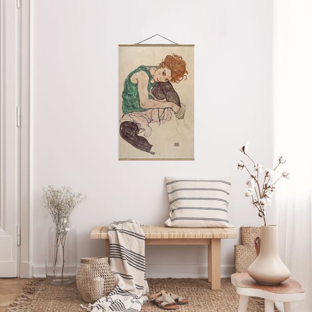 Konstutskrifter Egon Schiele - Sitting Woman With A Knee Up