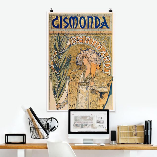 Konststilar Art Deco Alfons Mucha - Poster For The Play Gismonda