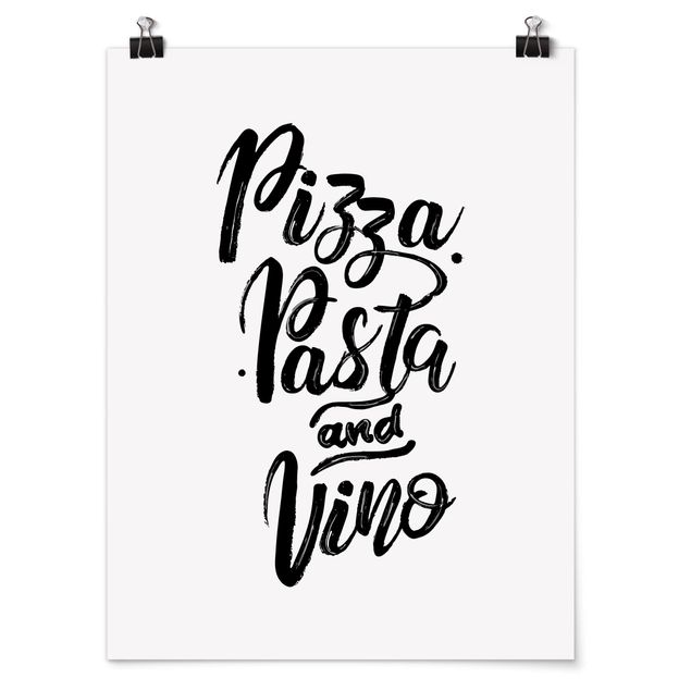 Tavlor ordspråk Pizza Pasta And Vino