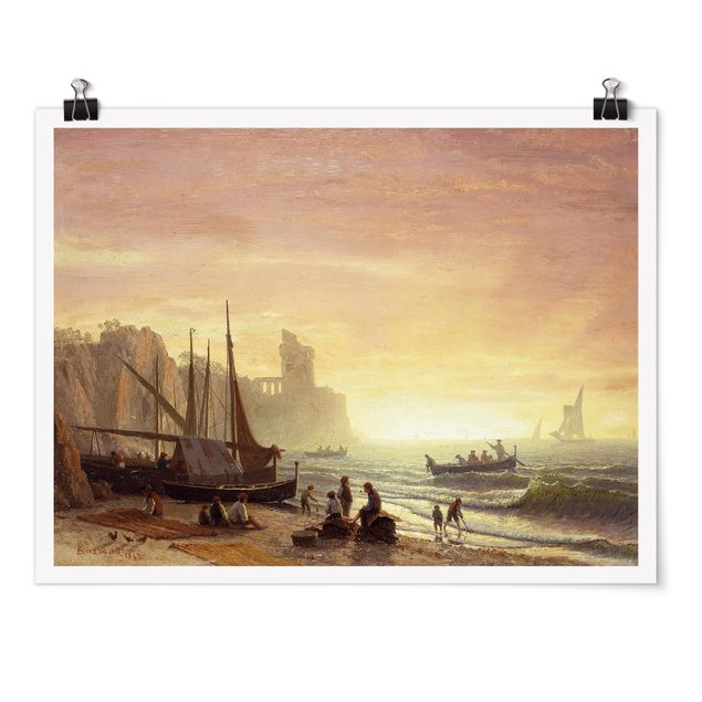 Konstutskrifter Albert Bierstadt - The Fishing Fleet