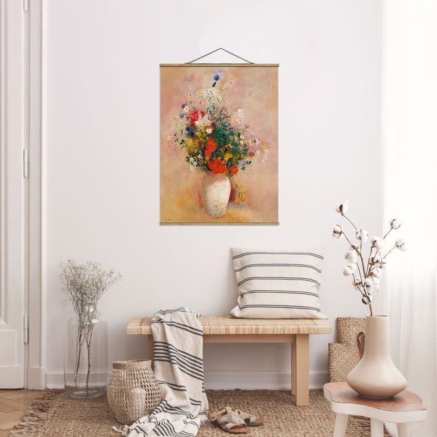 Kök dekoration Odilon Redon - Vase With Flowers (Rose-Colored Background)
