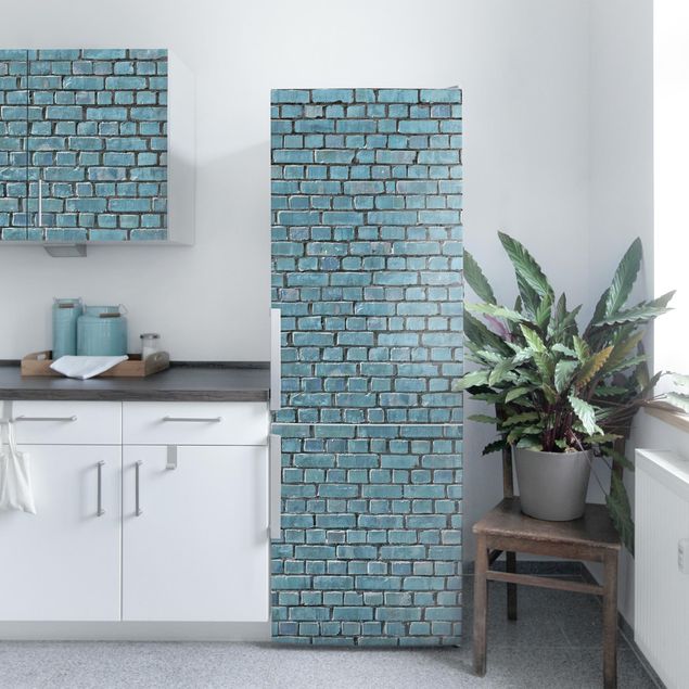 Kök dekoration Brick Tiles Turquoise