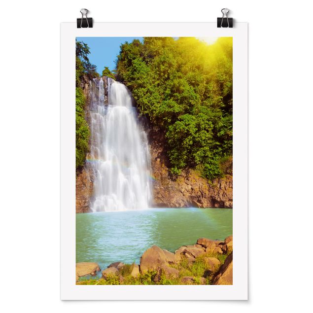 Posters landskap Waterfall Romance