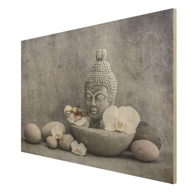 Tavlor Zen Buddha, Orchid And Stone