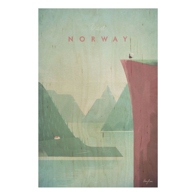 Trätavlor landskap Travel Poster - Norway