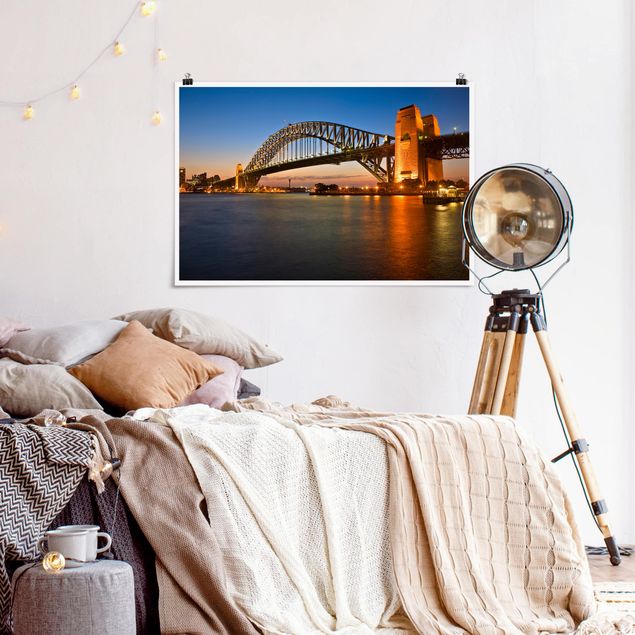 Posters arkitektur och skyline Harbor Bridge In Sydney