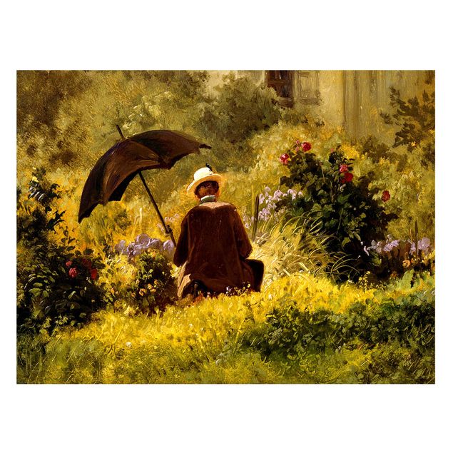 Konststilar Romantik Carl Spitzweg - The Painter In The Garden