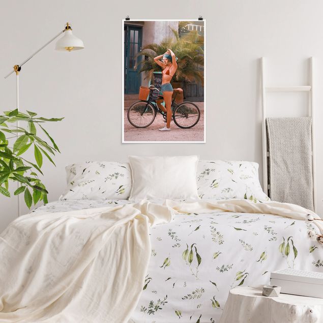 Posters landskap Bicycle Girl