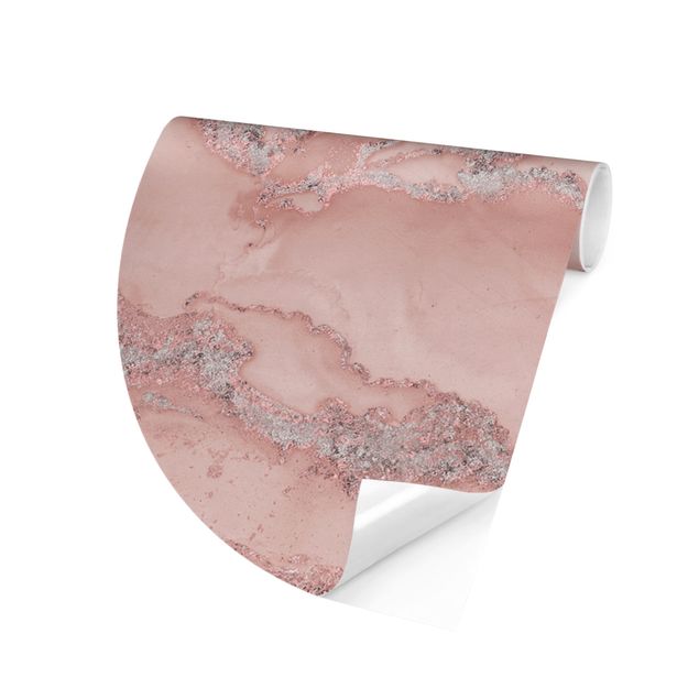 Tapeter industriell Colour Experiments Marble Light Pink And Glitter