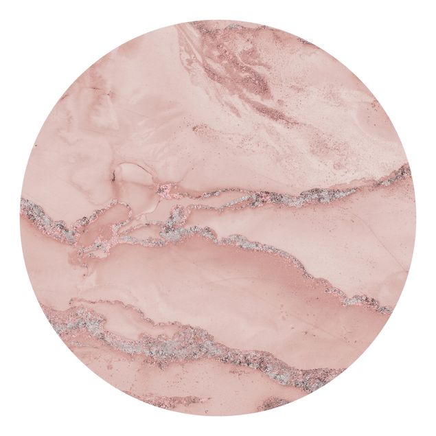 Tapeter modernt Colour Experiments Marble Light Pink And Glitter