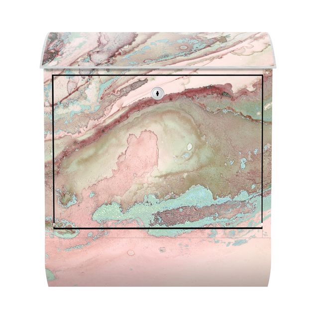 Tavlor Andrea Haase Colour Experiments Marble Light Pink And Turquoise
