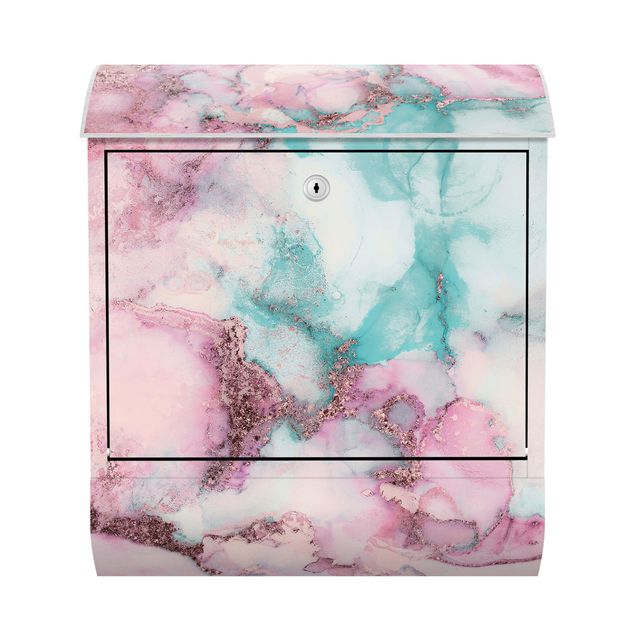 Tavlor Andrea Haase Colour Experiments Marble Light Pink And Turquoise
