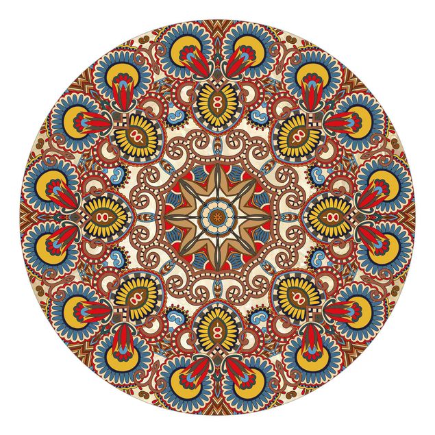 Fototapeter brun Coloured Mandala