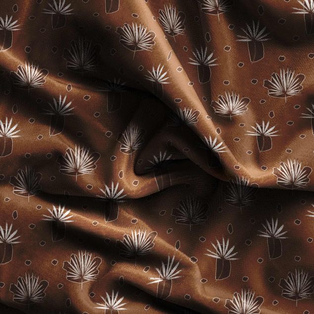 Kök dekoration Fern Leaves With Dots - Fawn Brown