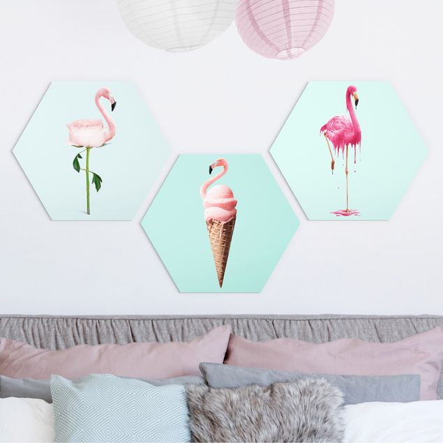 Kök dekoration Flamingo Set