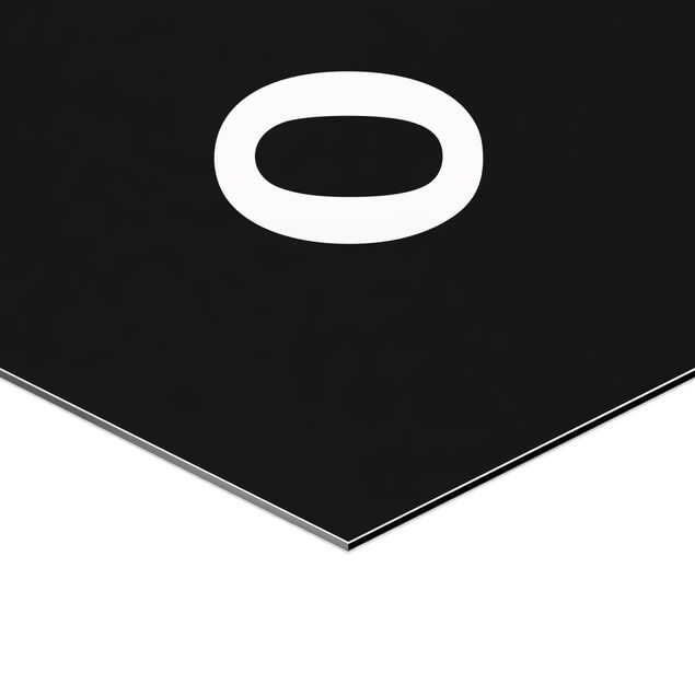 Hexagonala tavlor Letter Black O